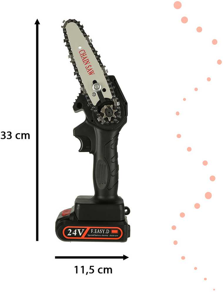 Ikonka Mini USB grandininis pjūklas dėkle