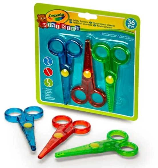 CRAYOLA MINIKIDS Mini žirklutės, 3 vnt.