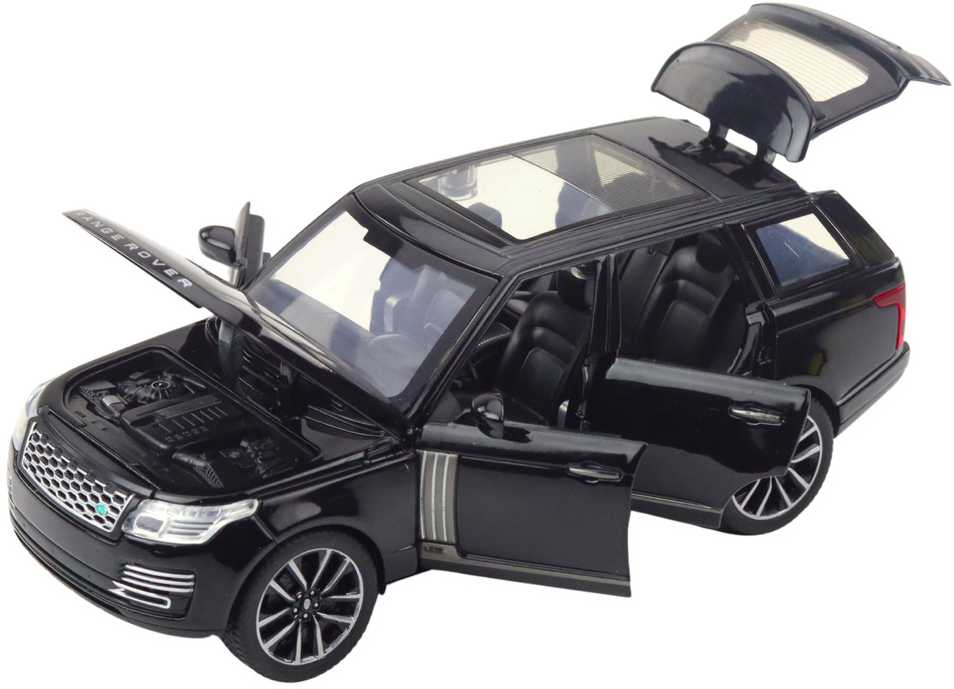 Lean Toys Modelis Range Rover 1:32 su garso efektais, juodas