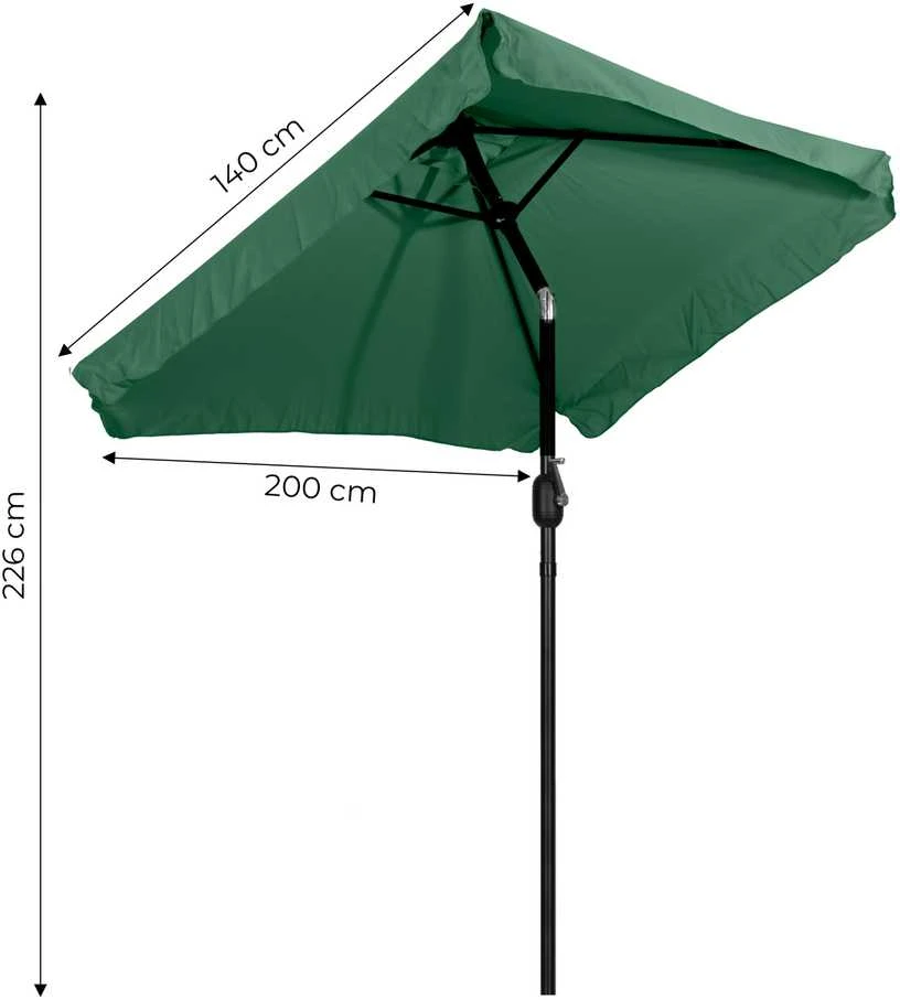 MultiGarden Žalias sodo skėtis 200 x 140 cm