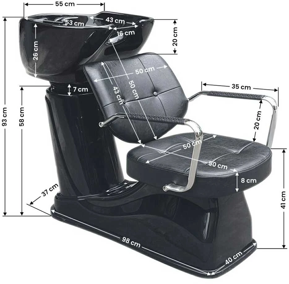Activeshop Kirpyklos plautuvė GABBIANO PROFESSIONAL HAIRWASHER VIGO Juodas