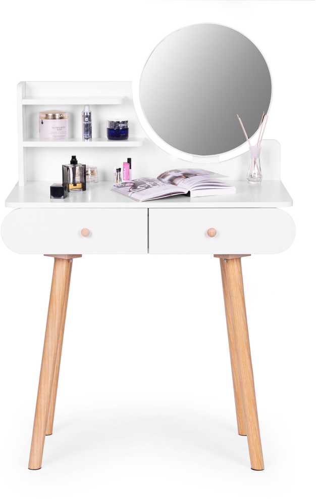 Modernhome Modernus kosmetinis staliukas su veidrodžiu ir lentynomis