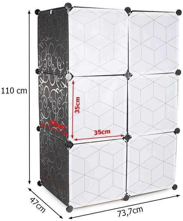 Modular wardrobe for clothes, bookcase, cupboard