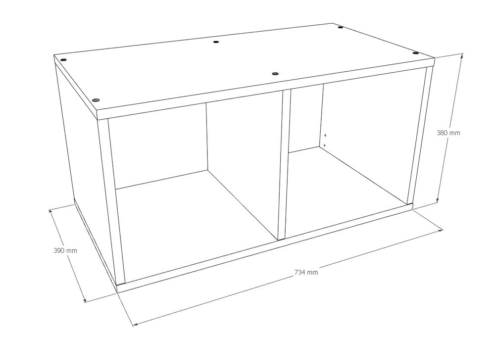 Modulinė lentyna 2x1 balta