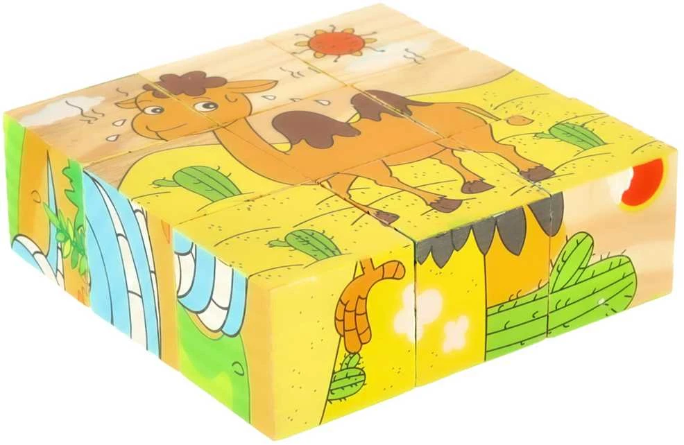 KIK Medinė mokomoji dėlionė Safari 9el.