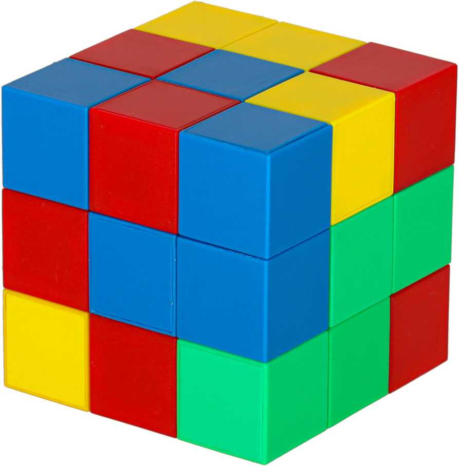 Ikonka Mokomosios magnetinės kubinės konstrukcinės kaladėlės 32 el.