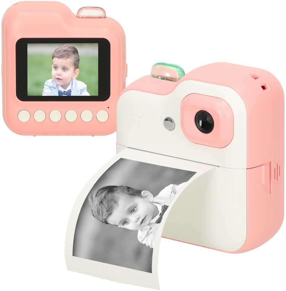 Momentinis fotoaparatas vaikams Ikonka iko-KX3570_1, 1 GB 24 mpx, Rožinis + 32 GB atminties kortelė