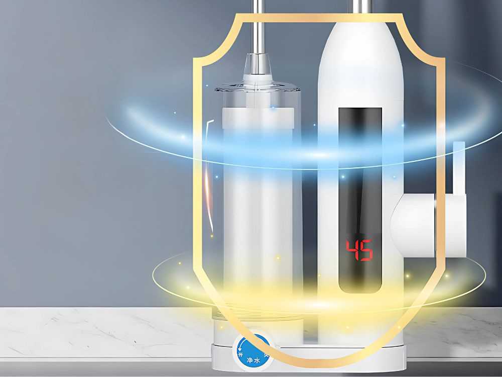 Momentinis vandens šildytuvas su filtru ir LCD ekranu, 3000W