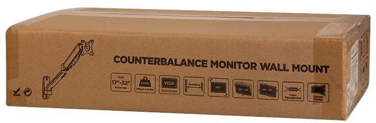 LOGILINK BP0145 Monitorius Sieninis laikiklis 17-32 colių plieninės dujinės spyruoklės svirties ilgis: 450 mm