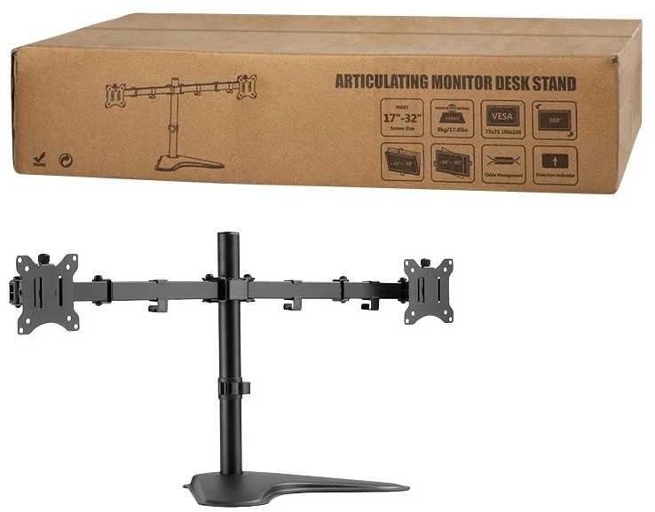 LogiLink Prisijungti | Stalo laikiklis | Pakreipimas, pasukimas, lygio reguliavimas, pasukimas | 17-32" | Maksimalus svoris (talpa) 8kg | Juodas