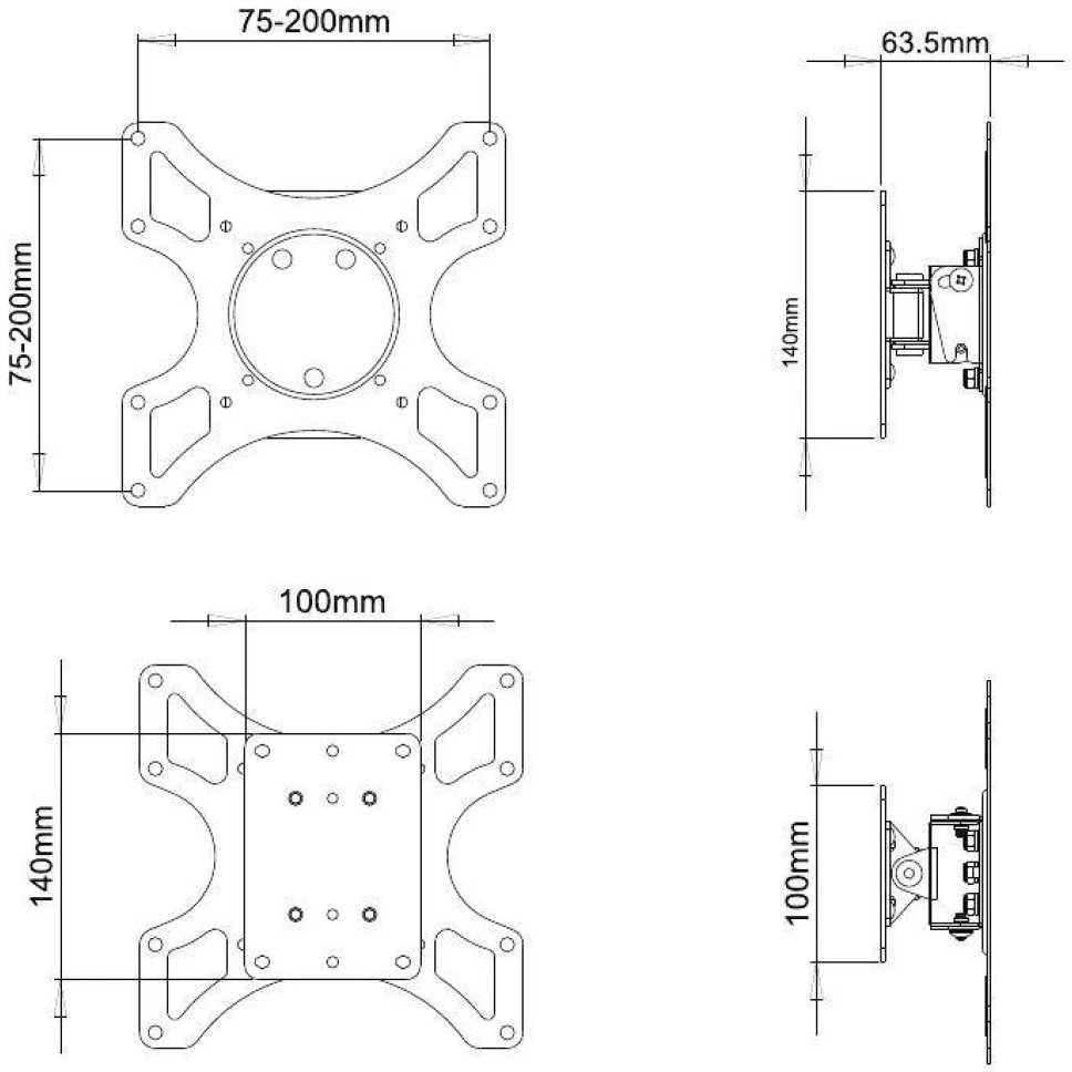 Techly Monitoriaus laikiklis sieninis LED/LCD
