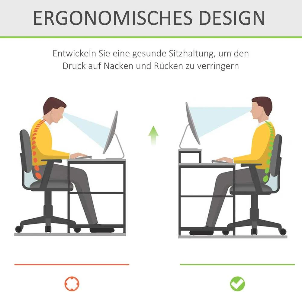 HOMCOM ergonominis monitoriaus stovas, akrilinis ekrano stovas nešiojamam kompiuteriui, kompiuteriui, nešiojamajam įrenginiui, skaidrus, 53x19x9 cm