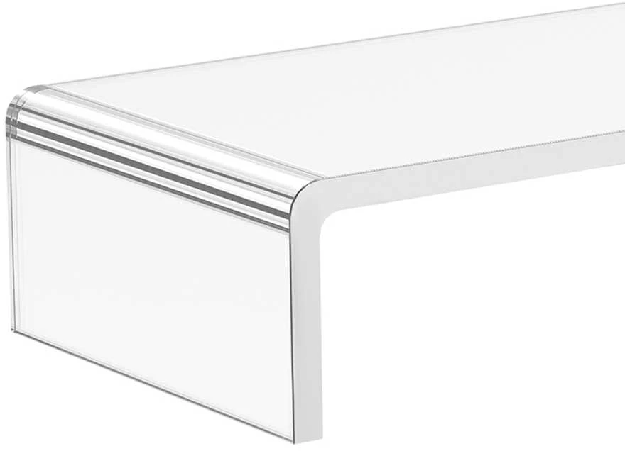 HOMCOM ergonominis monitoriaus stovas, akrilinis ekrano stovas nešiojamam kompiuteriui, kompiuteriui, nešiojamajam įrenginiui, skaidrus, 53x19x9 cm
