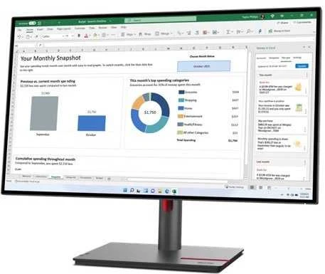 Monitorius Lenovo | ThinkVision | P27q-30 | 27 " | IPS | QHD | 16:9 | 60 Hz | 6 ms | 2560 x 1440 | 350 cd/m² | HDMI jungtys quantity 1 | Juodas | Garantija 36 mėn.