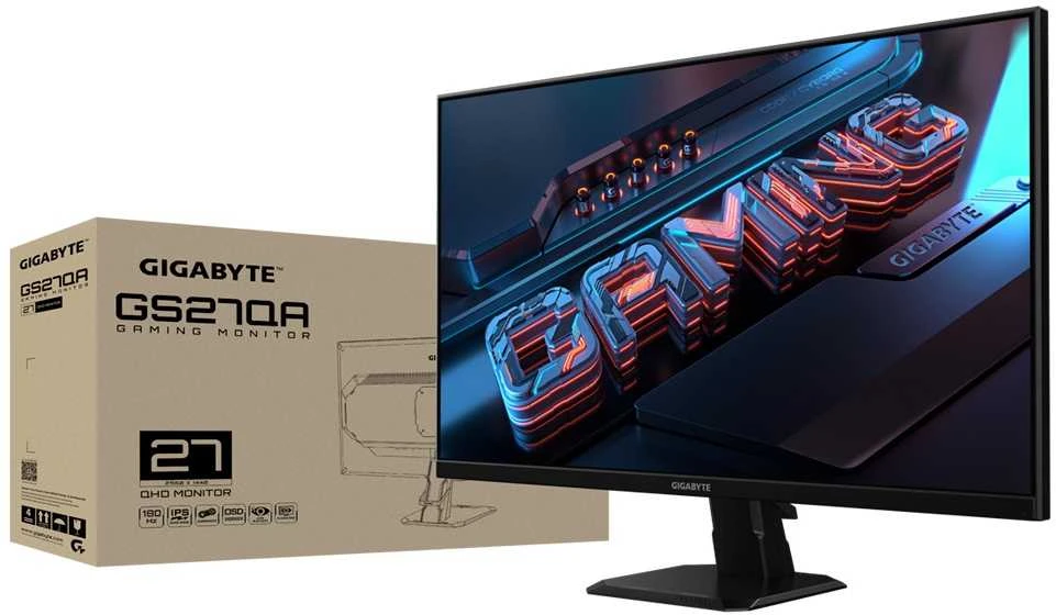 Monitorius Gigabyte GS27QA | 27" | 2560 x 1440 | IPS | 180 Hz
