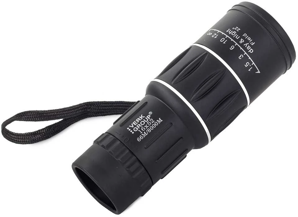 Monoklis 16x52 su dėklu