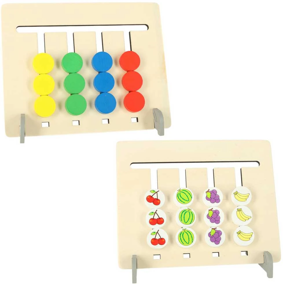 Medinis lavinamasis žaislas, atitinkantis spalvas montessori vaisiai