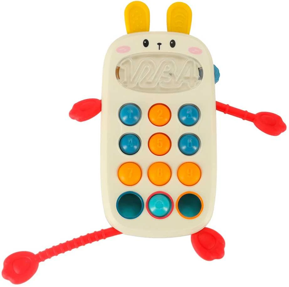 Dėlionė Montessori sensorinis žaislas kūdikiams telefonas su mygtukais žmogus