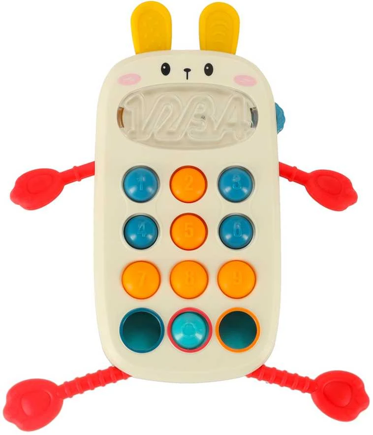 Dėlionė Montessori sensorinis žaislas kūdikiams telefonas su mygtukais žmogus