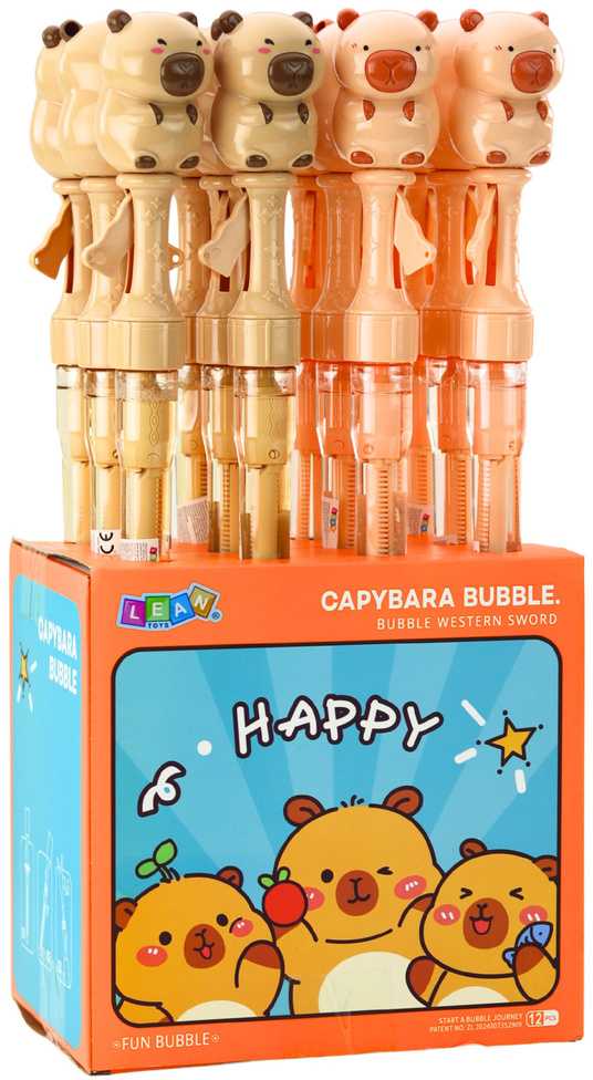 Lean Toys Muilo burbulų lazdelė Capybara 49,5 cm 100 ml