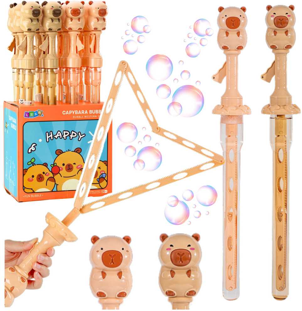 Lean Toys Muilo burbulų lazdelė Capybara 49,5 cm 100 ml