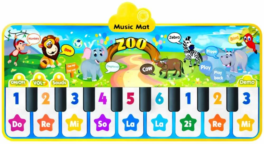 Lean Toys Muzikinis kilimėlis 126 x 46 cm