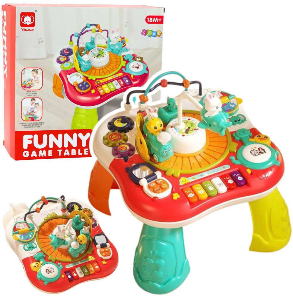 Lean Toys Muzikinis lavinamasis staliukas vaikams 2 viename