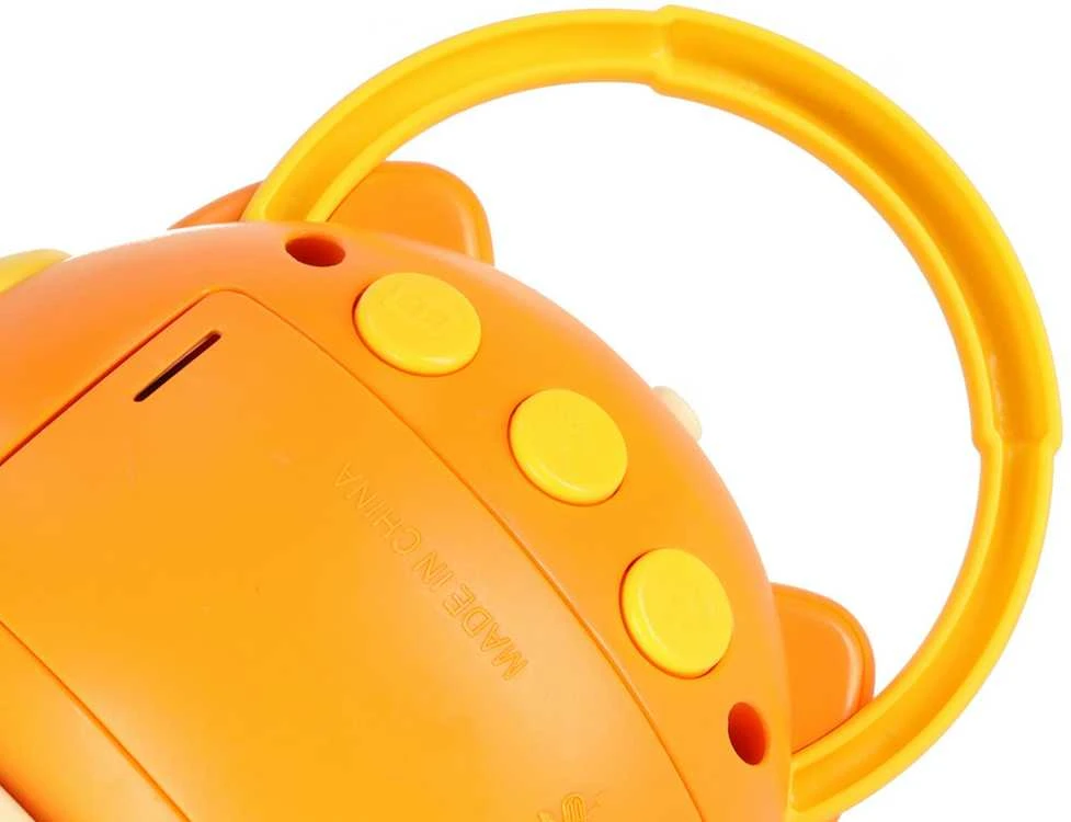 Vaikiškas muzikinis akordeonas Oranžinė pelėda, 33 cm