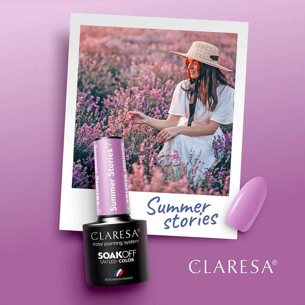 Activeshop Nagų lakas Claresa Soak Off Summer Stories, Nr.7 violetinė, 5 g