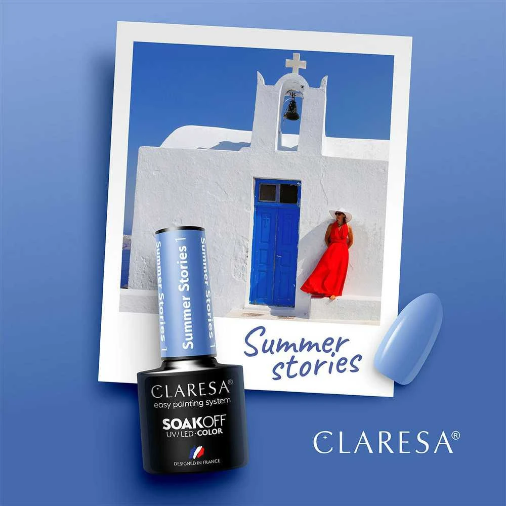 Activeshop Nagų lakas Claresa Soak Off Summer Stories, Nr.1 mėlynas, 5 g