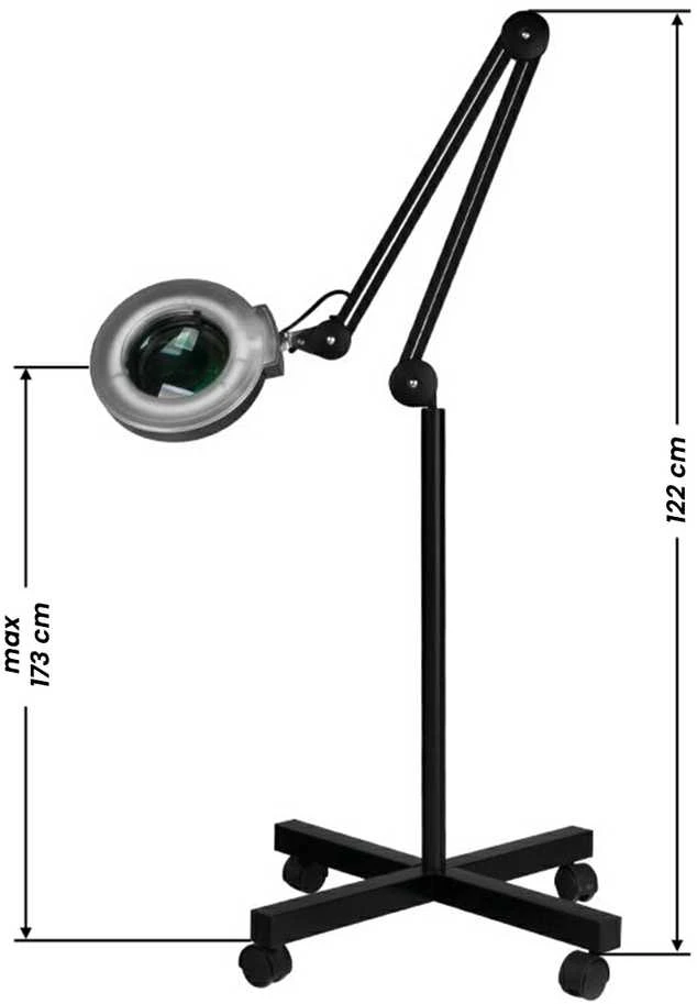 Activeshop Kosmetologinė lempa su lupa ir stovu S4 5D 22W Juodas