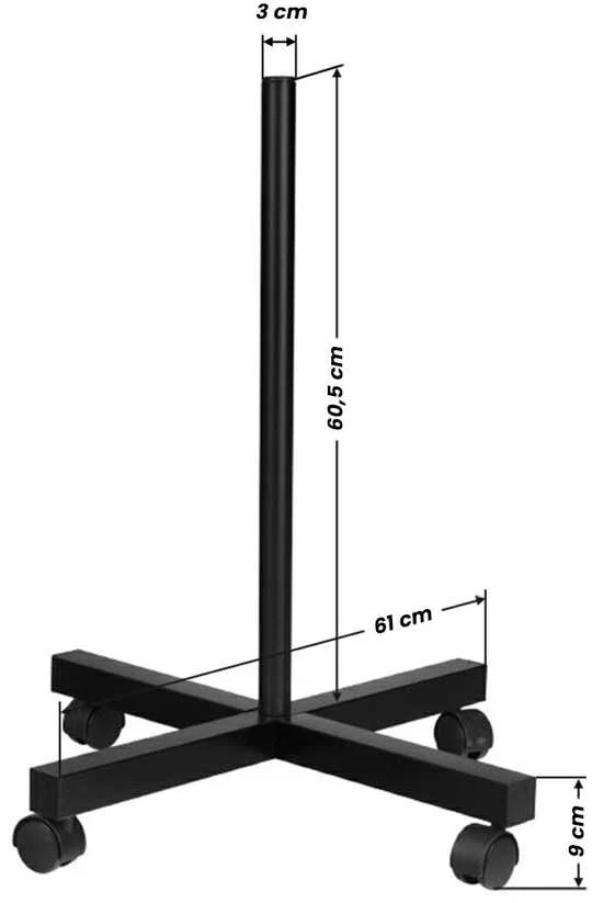 Activeshop Kosmetologinė lempa su lupa ir stovu S4 5D 22W Juodas