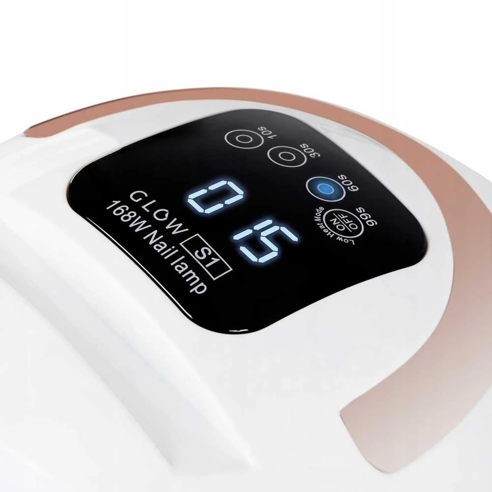 Activeshop Nagų lempa UV LED Glow S1 168W Baltas Rose
