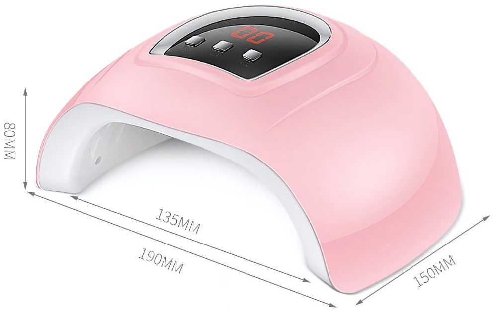 Nagų lempa su 18 LED, 54W, USB