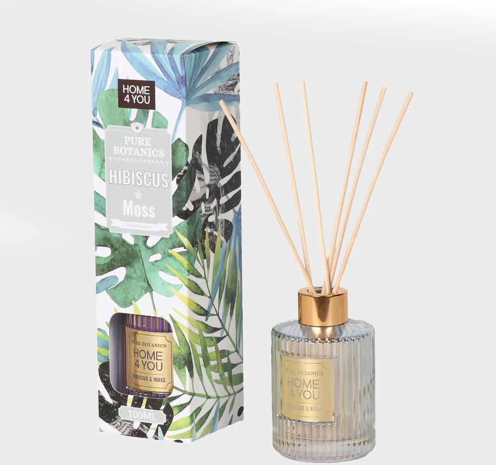 Lova Home4You Aromatinis difuzorius „PURE BOTANICS“ 100 ml, „Hibiscus&amp;Moss“