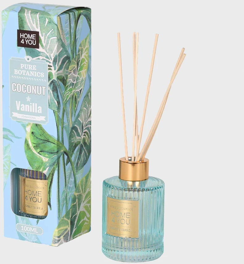 Lova Home4You Aromatinis difuzorius „PURE BOTANICS“ 100 ml, kokoso ir vanilės aromatas