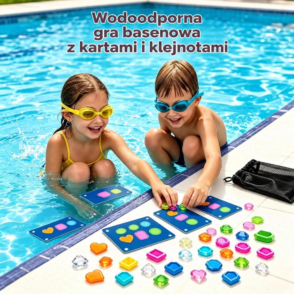 Lean Toys Nardymo žaidimas su vandeniui atspariomis kortelėmis, įvairiaspalvis, 46 vnt.