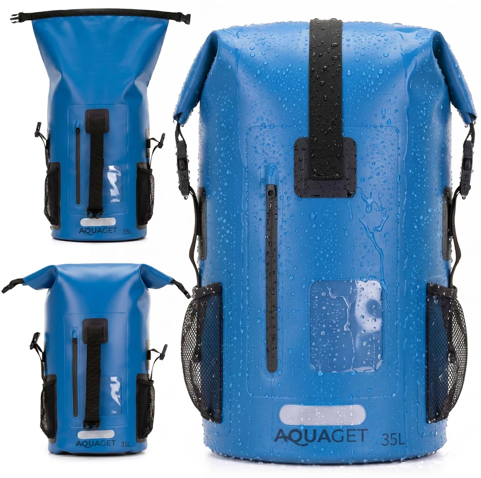 Springos Neperšlampama kuprinė 35 l, IPX6, mėlyna/juoda, 43 × 26 × 69 cm