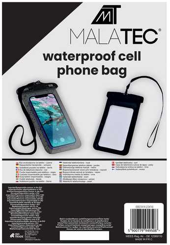 Malatec Atsparus vandeniui Phone Case - Juodas 23414