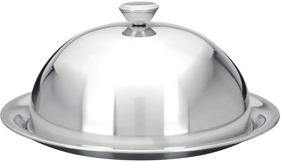 Excellent Housewares Serviravimo padėklas su dangčiu plieninė 26 cm