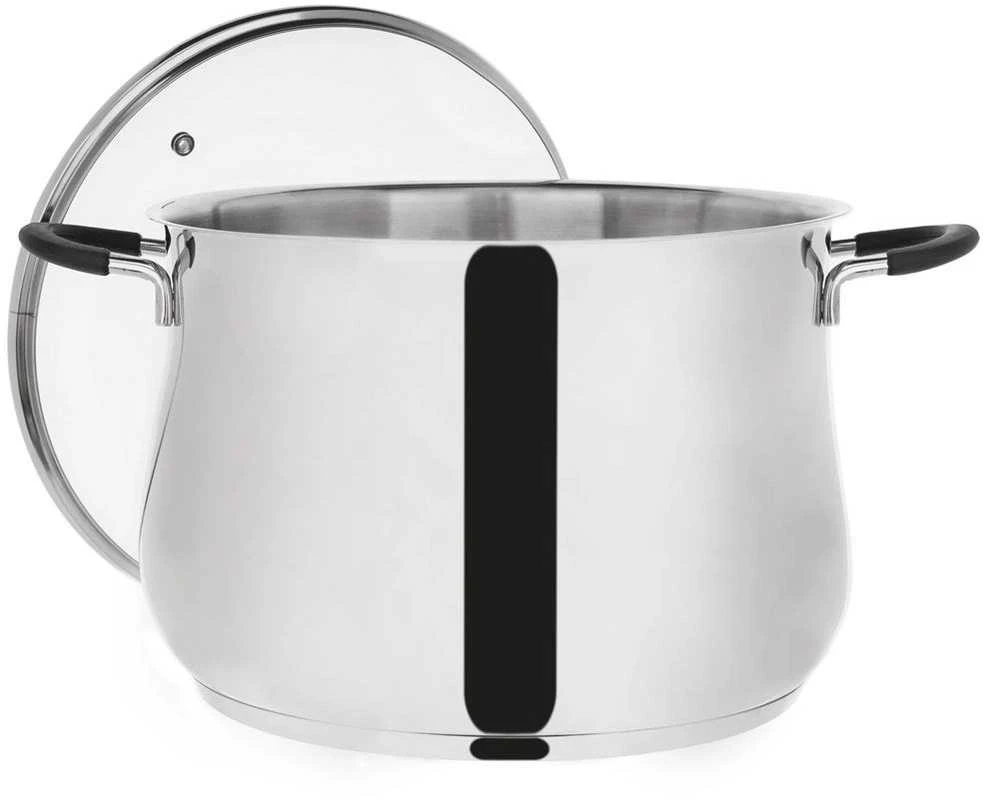 Orion Plieninis puodas DALIE 26 cm, 10,6 l su stikliniu dangteliu