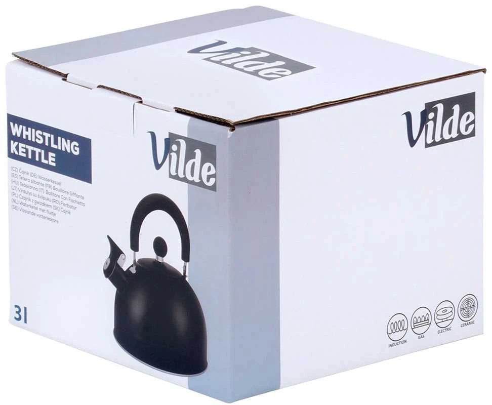 Vilde Virdulys su švilpuku plienas juoda 3 l