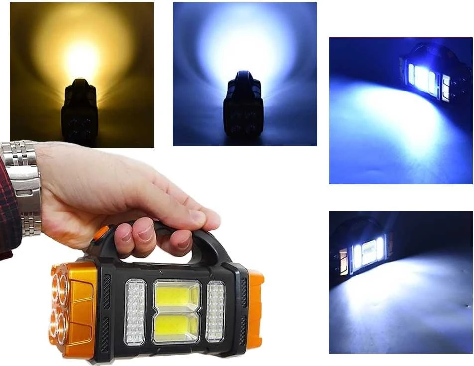 Nešiojama saulės lempa su LED ir powerbank funkcija HB-2678