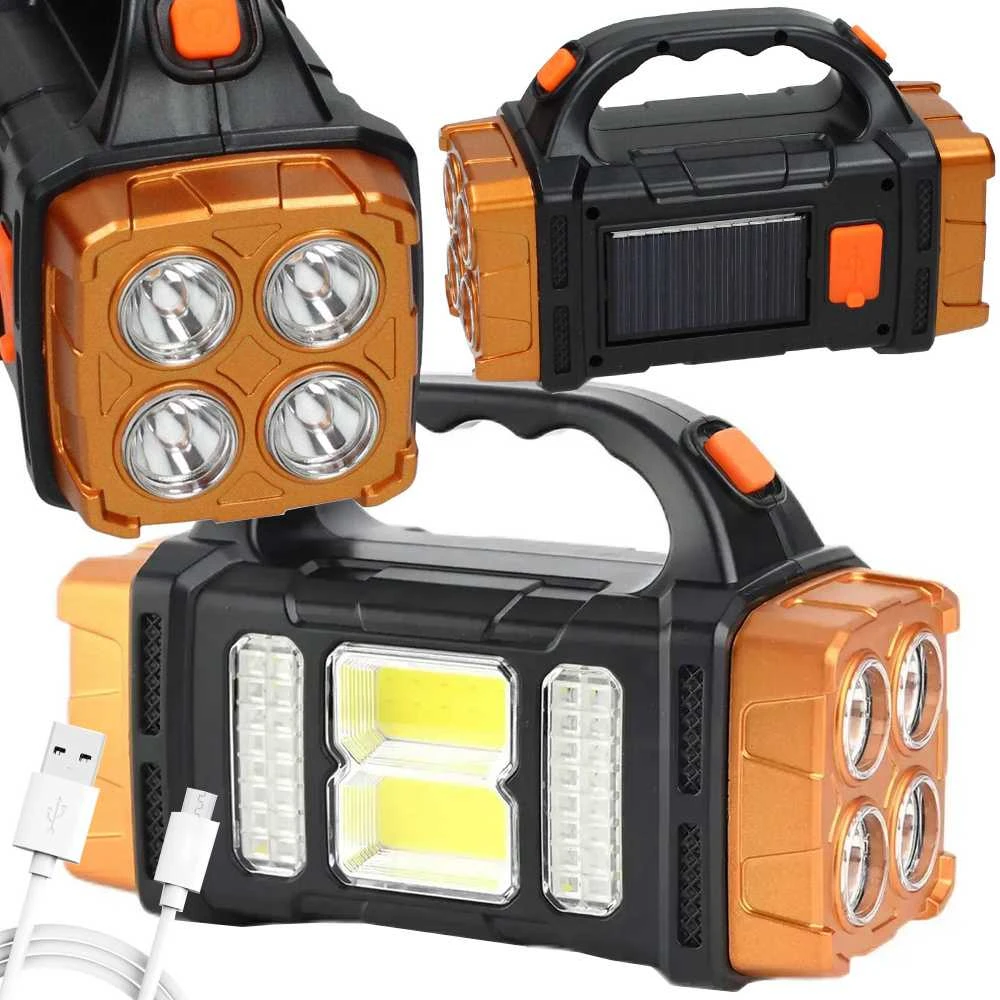 Nešiojama saulės lempa su LED ir powerbank funkcija HB-2678