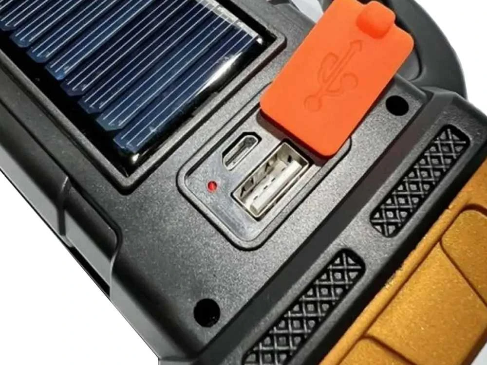 Nešiojama saulės lempa su LED ir powerbank funkcija HB-2678
