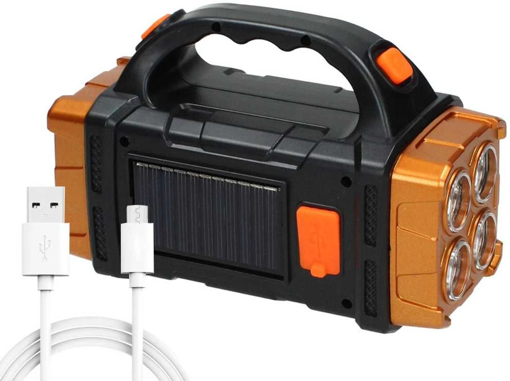 Nešiojama saulės lempa su LED ir powerbank funkcija HB-2678