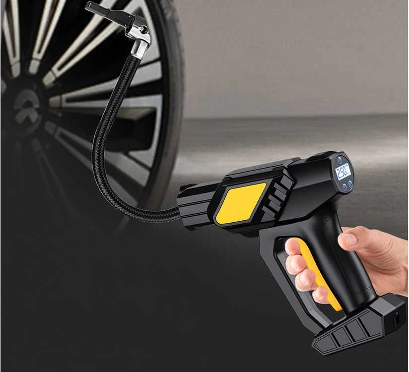 Nešiojamas automobilinis kompresorius su akumuliatoriumi, 120W