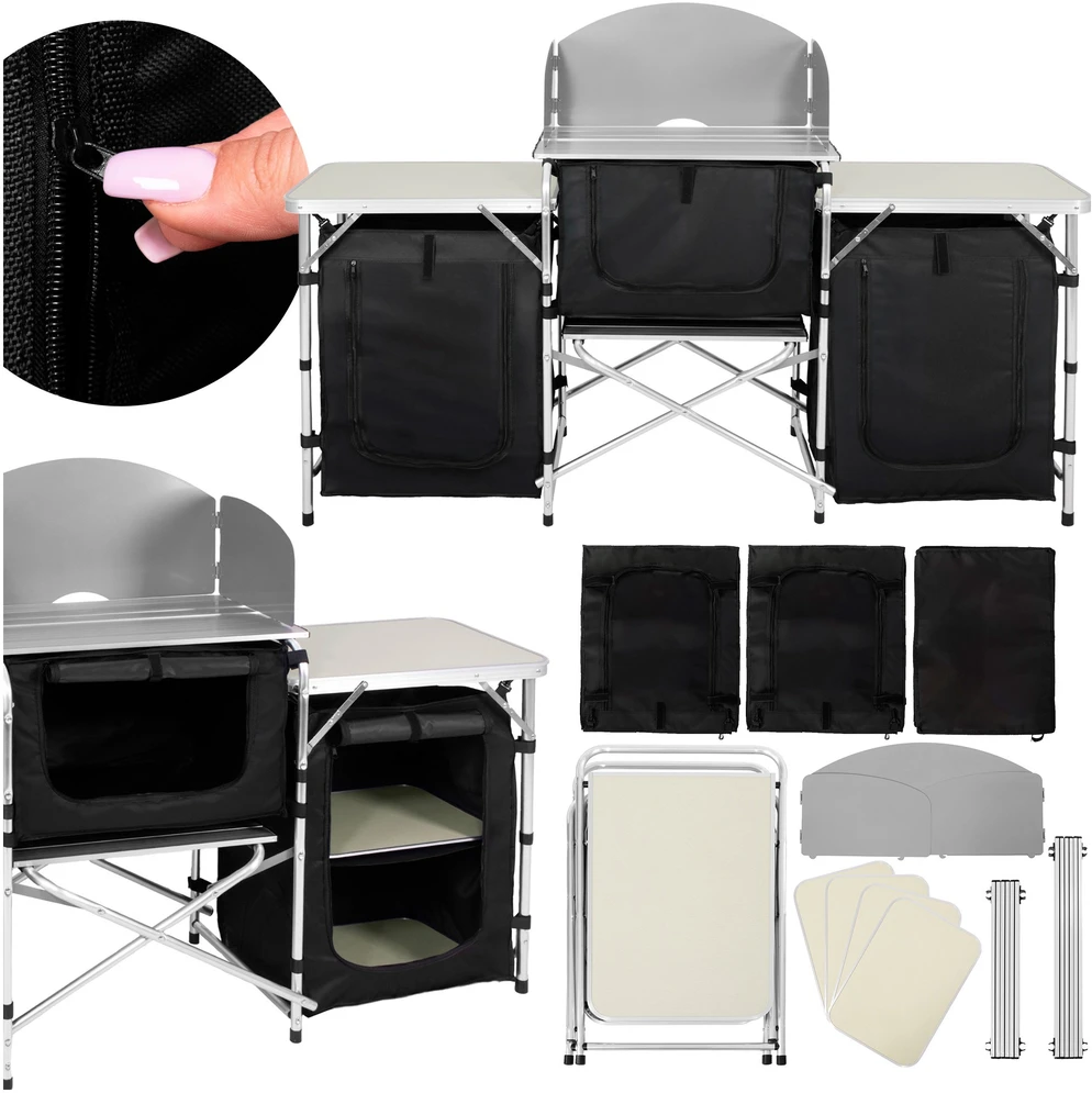 Springos Nešiojamas BBQ stalas 80 x 50 x 20 cm