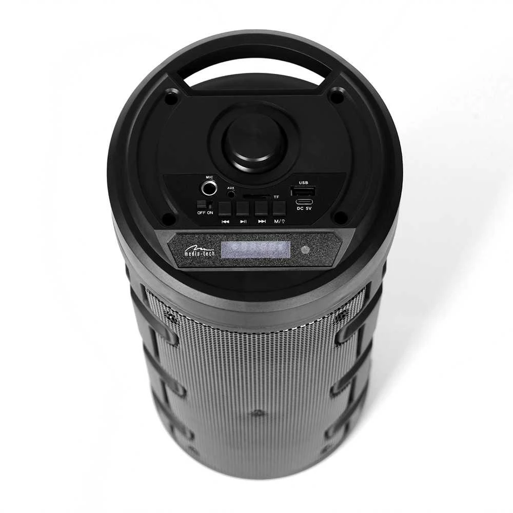 Nešiojama kolonėlė Media-Tech PARTYBOX KEG BT MT3165, 30W RMS, Bluetooth, Karaoke, USB, MicroSD, FM Radijas, AUX, su distanciniu pultu