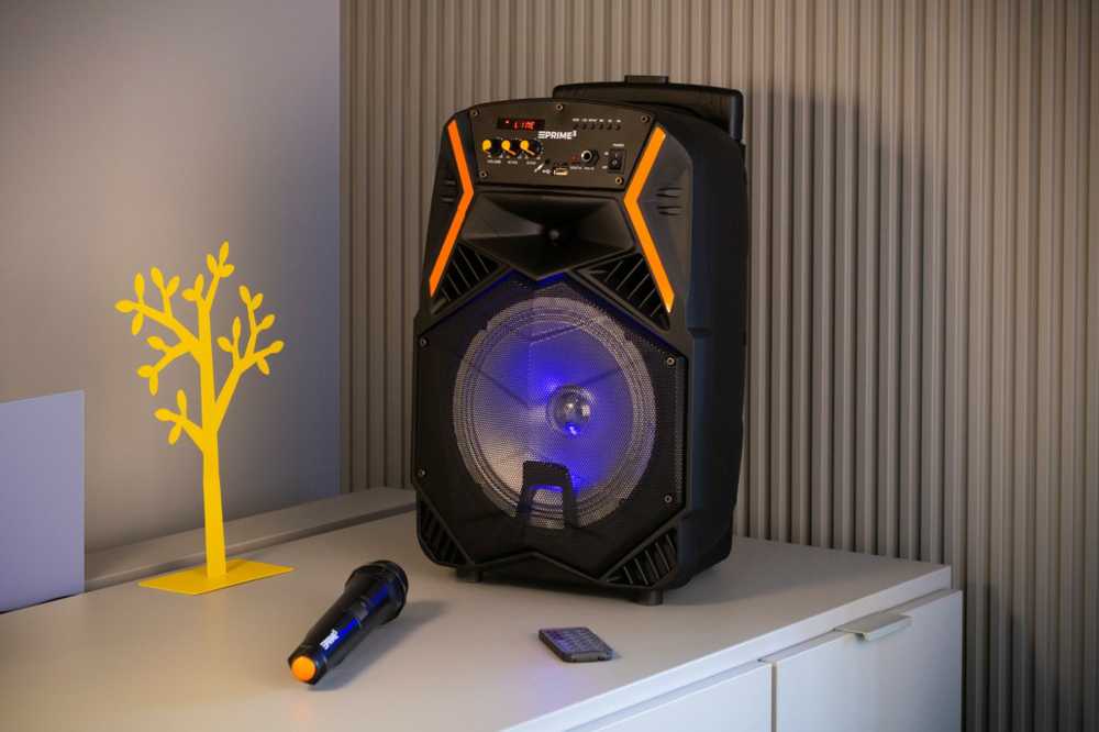 Prime3 APS22 nešiojamas kolonėlė juoda/oranžinė
